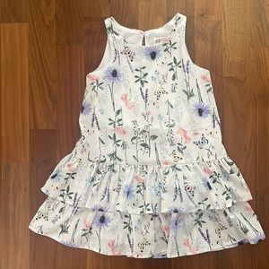 H&M ruffle , floral girl dress